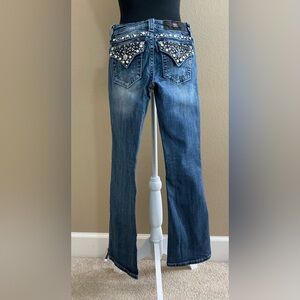 Miss Me Embellished Blue Boot Cut Jeans